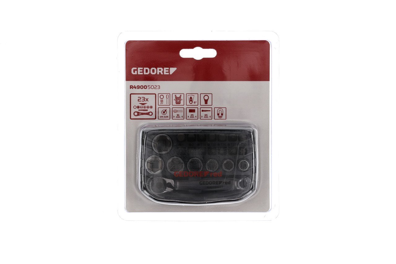 GEDORE R49005023 Steckschlüssel-Satz 1/4" 6-13mm +Bits 23-teilig Produktbild img6 L