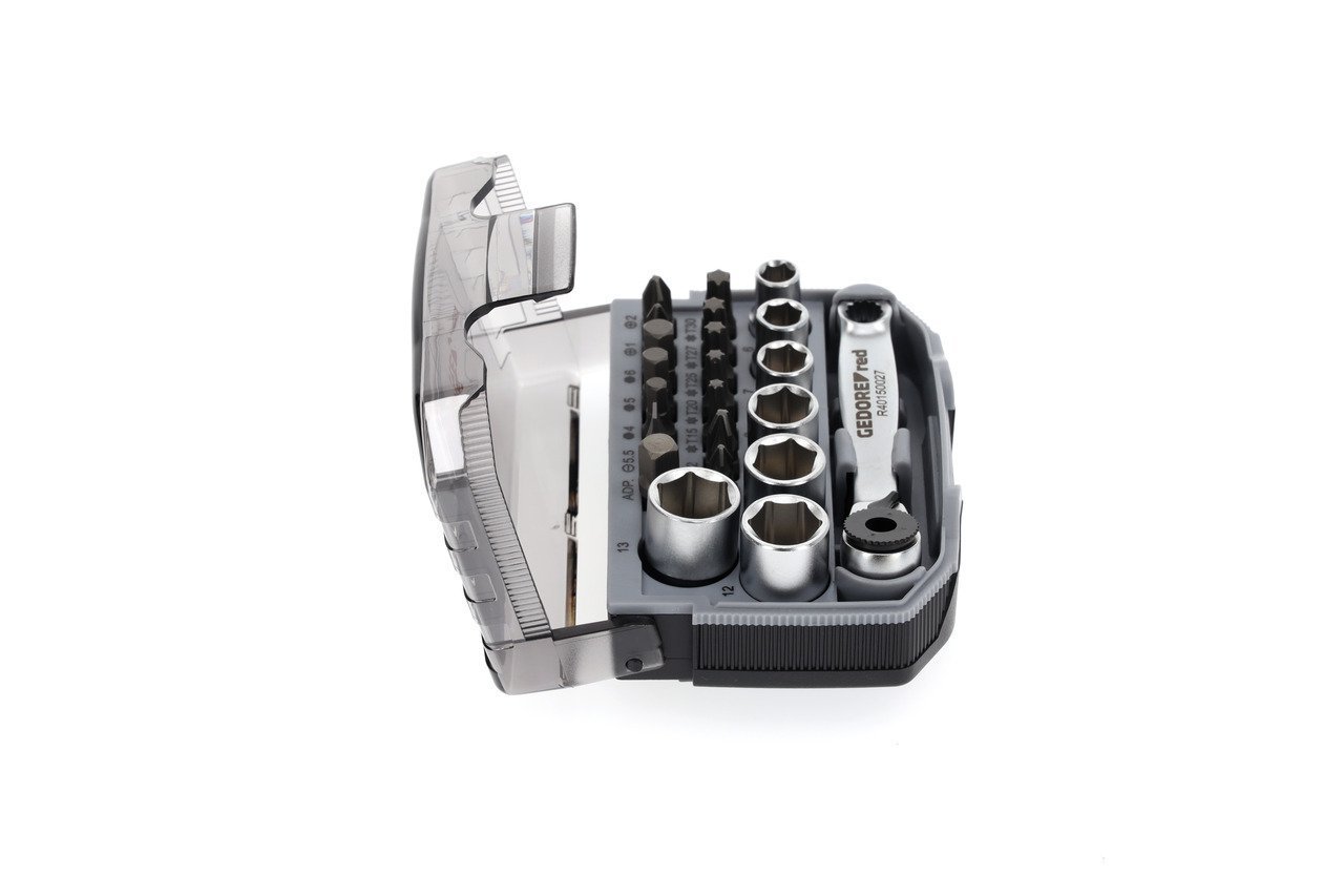 GEDORE R49005023 Steckschlüssel-Satz 1/4" 6-13mm +Bits 23-teilig Produktbild img5 L