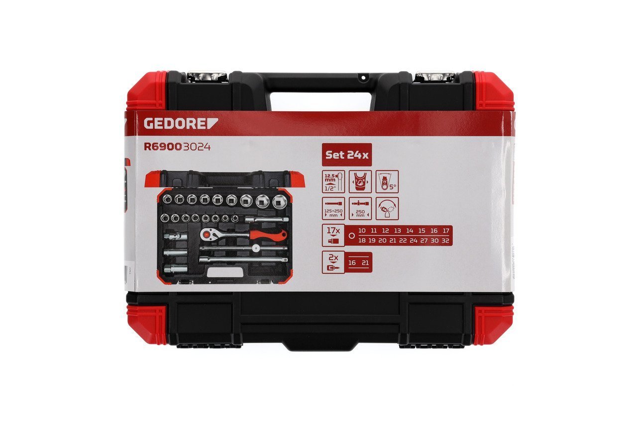 GEDORE R69003024 Steckschlüssel-Satz 1/2" 10-32mm 24-teilig Produktbild img6 L