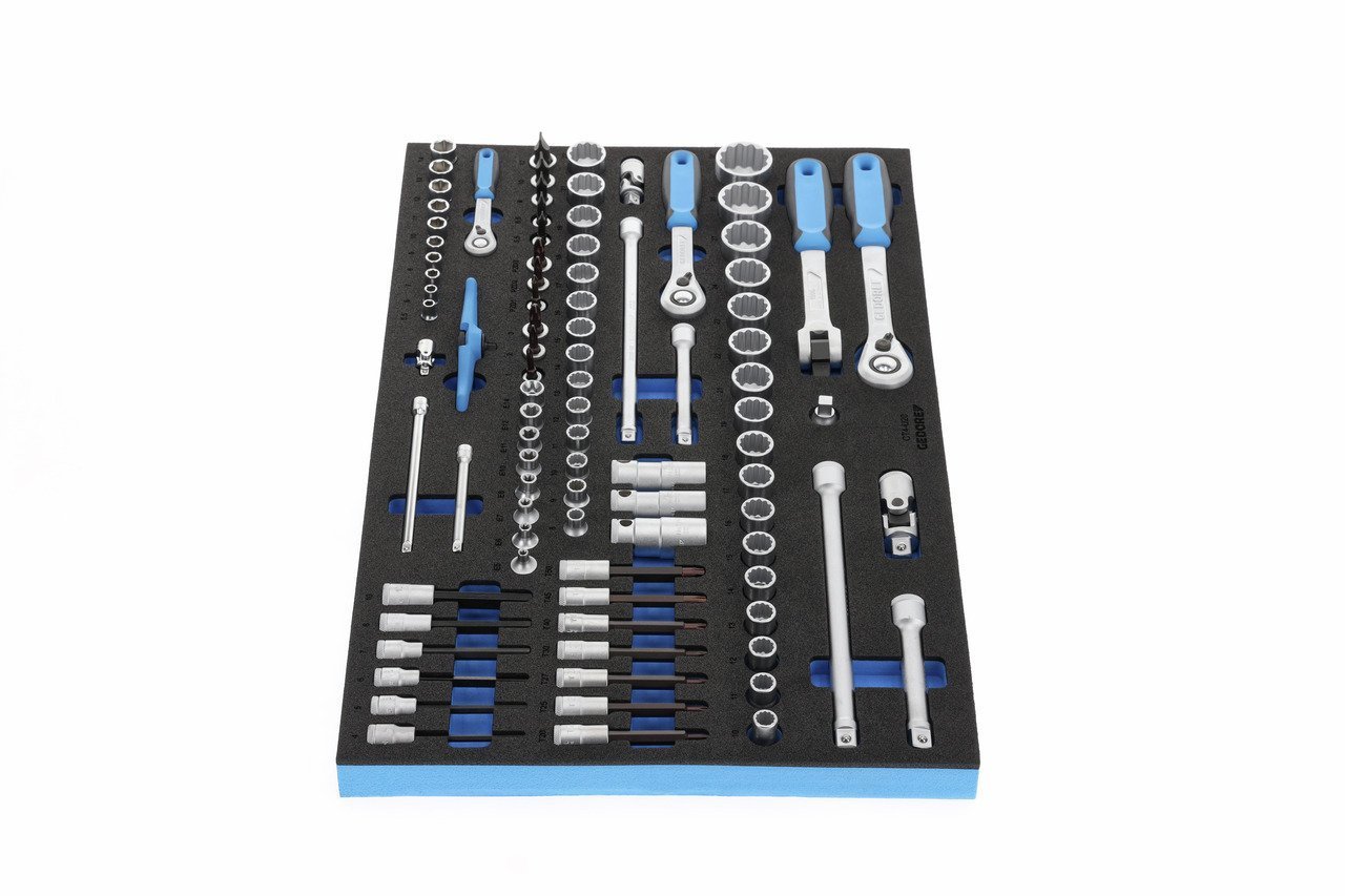 GEDORE 2005 CT4-U-20 Steckschlüssel-Satz 1/4"-3/8"-1/2" in Check-Tool-Modul, 91-teilig Produktbild img5 L