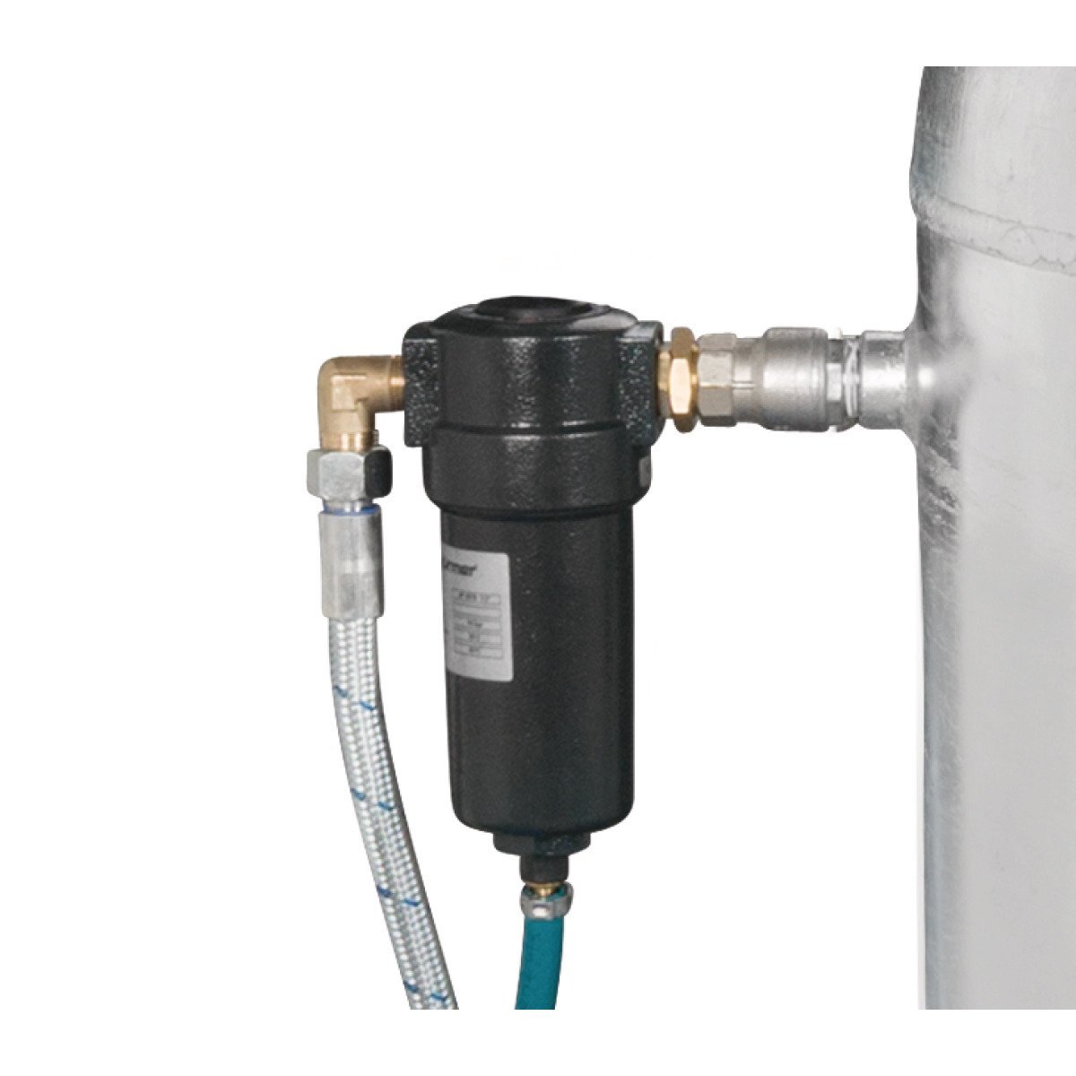 Stationärer Kolbenkompressor mit Kältetrockner, Feinfilter, Kondensataufbereiter zur Öl-Wasser-Trennung und automatischem Kondensatableiter Aircraft A Produktbild img3 L