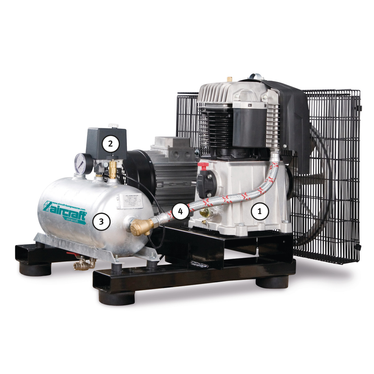 Aircraft Stationärer Beistell-Kolbenkompressor (15 bar) AIRPROFI 753/13/15 Produktbild img4 L