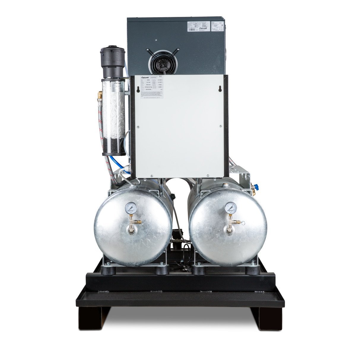 Aircraft Druckluft-Zentrale mit 2x100 l Behälter, Kältetrockner, automatischem Kondensatableiter, Vorfilter und Kondensataufbereiter zur Ölwasser-Trennung Airc Produktbild img4 L