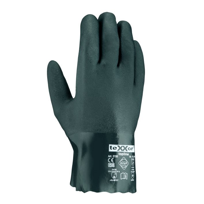 teXXor topline Chemikalienschutz-Handschuh PVC GRÜN Nr.: 2150 Produktbild img1 L