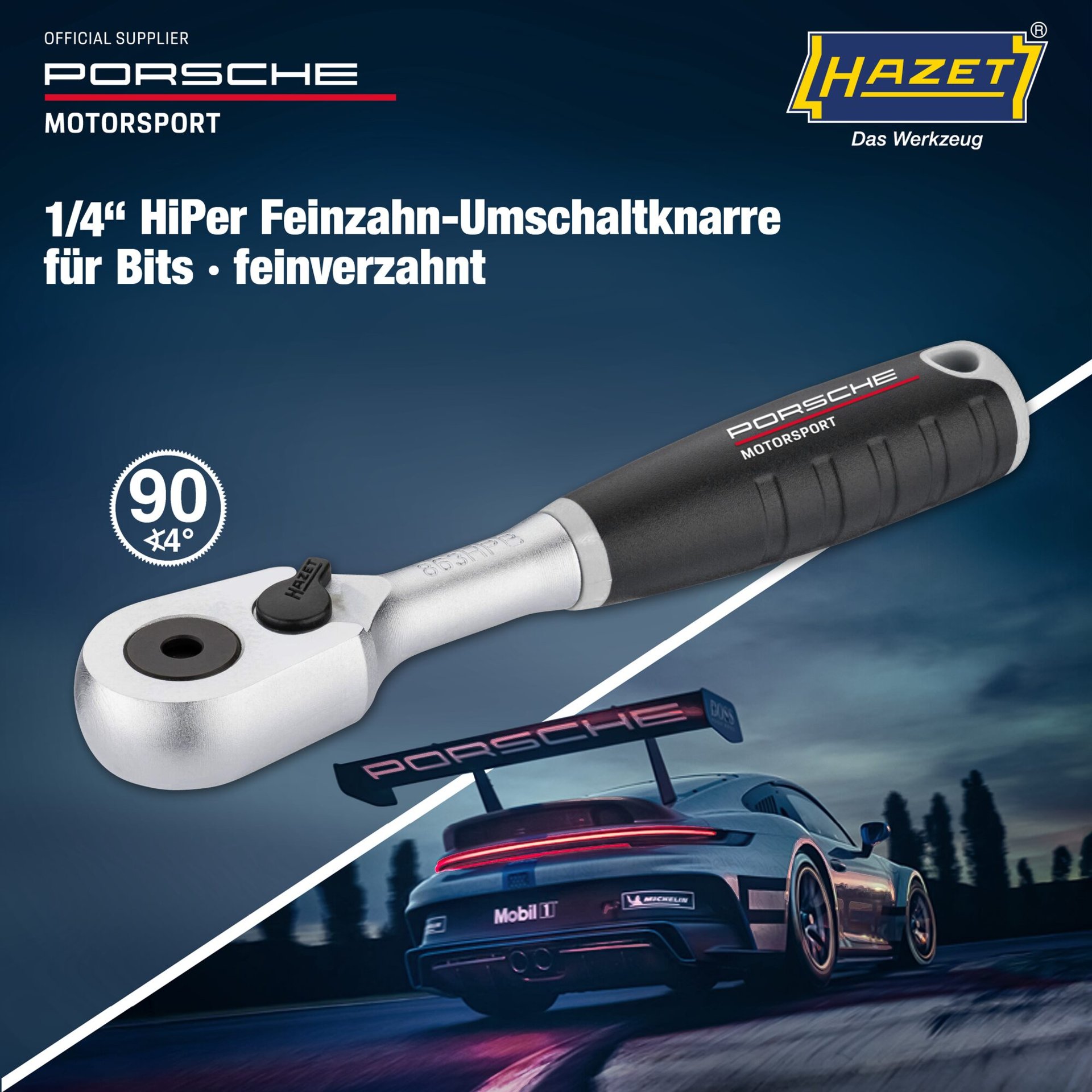 HAZET SmartCase Steckschlüssel Satz 2200SC-2-PD ∙ 1/4 Zoll (6,3 mm) Sechskant massiv, 1/4 Zoll (6,3 mm) Vierkant hohl ∙ Außen Doppelsechskant-Tractionsprofil, Schlitz Profil, Kreuzschlitz Profil PH, Pozidriv Profil PZ, Innen Sechskant Profil, Innen TORX® Profil Produktbild img6 L