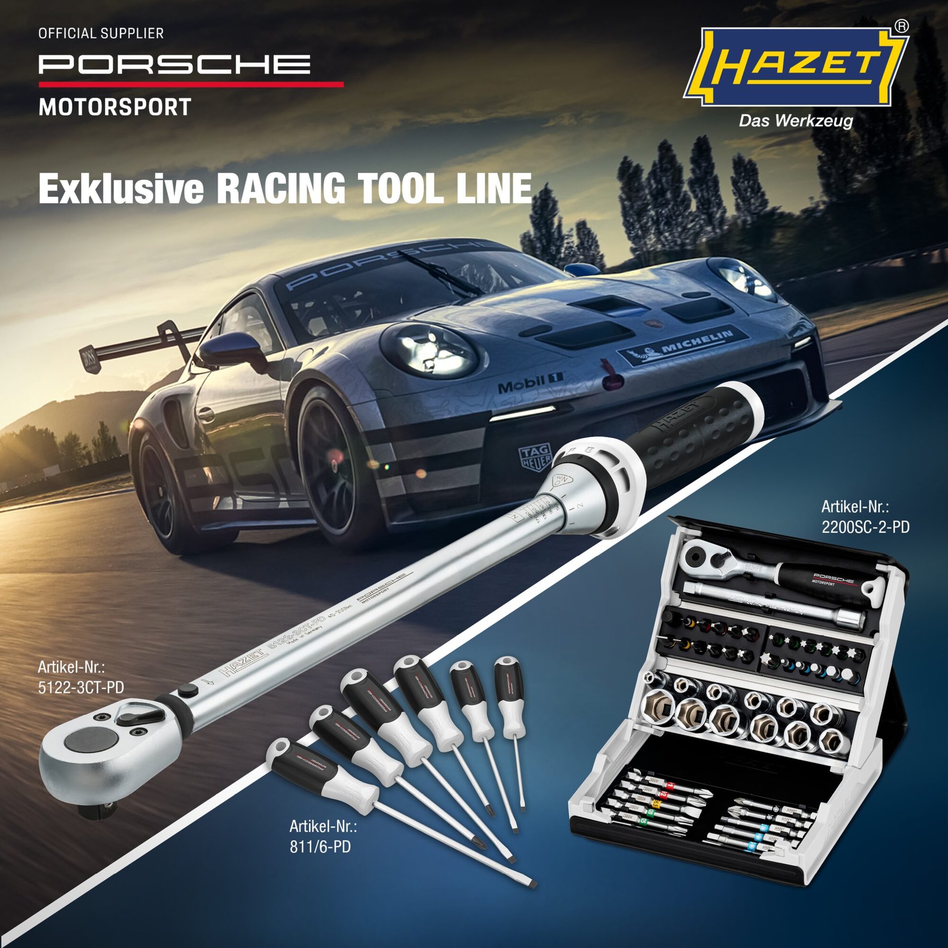 HAZET SmartCase Steckschlüssel Satz 2200SC-2-PD ∙ 1/4 Zoll (6,3 mm) Sechskant massiv, 1/4 Zoll (6,3 mm) Vierkant hohl ∙ Außen Doppelsechskant-Tractionsprofil, Schlitz Profil, Kreuzschlitz Profil PH, Pozidriv Profil PZ, Innen Sechskant Profil, Innen TORX® Profil Produktbild img8 L