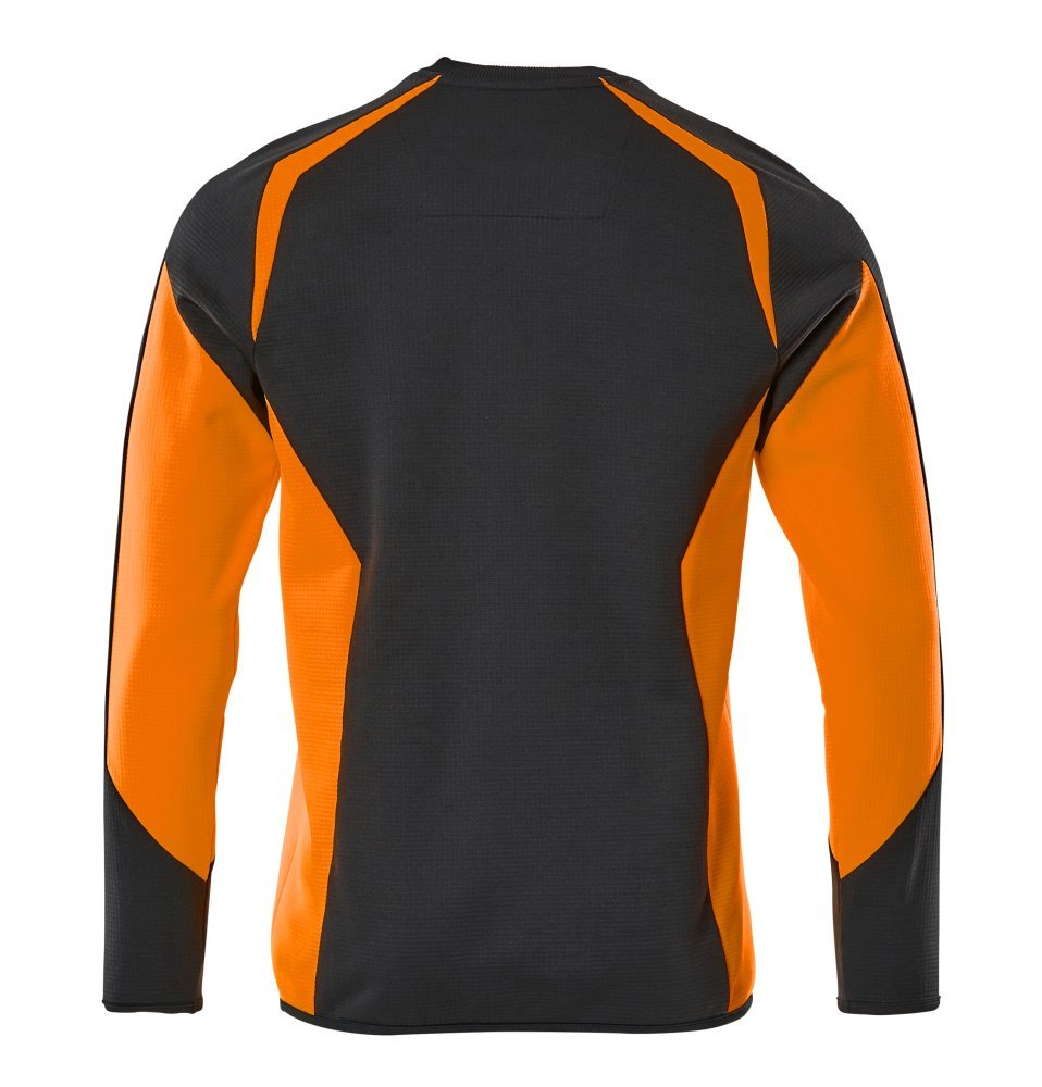 Sweatshirt, moderne Passform Sweatshirt Größe 4XL, schwarzblau/hi-vis orange Produktbild img3 L