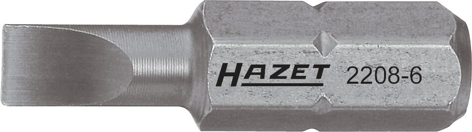 HAZET Bit 2208-11 ∙ 1/4 Zoll (6,3 mm) Sechskant massiv ∙ Schlitz Profil ∙ SW 1,2 x 8 mm Produktbild img1 L