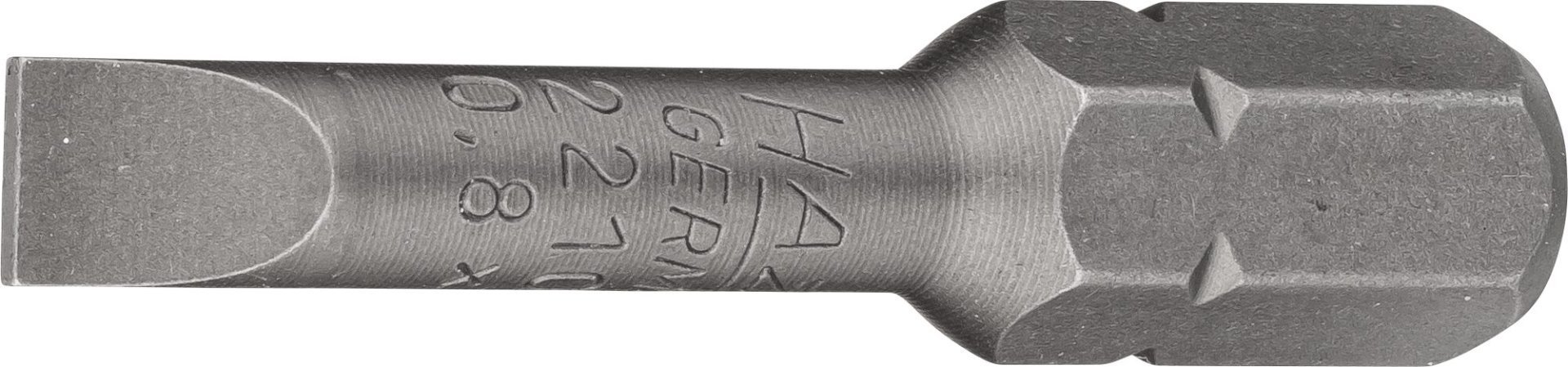 HAZET Bit 2210-8 ∙ 5/16 Zoll (8 mm) Sechskant massiv ∙ Schlitz Profil ∙ SW 0,8 x 5,5 mm Produktbild img1 L