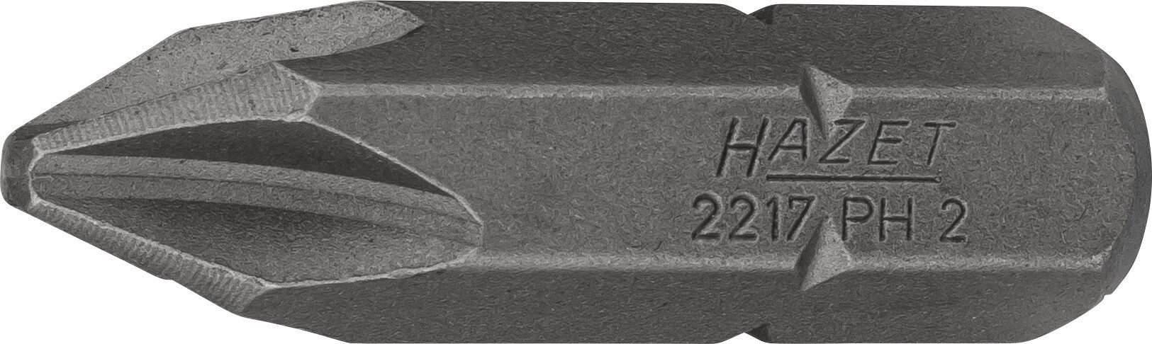 HAZET Bit 2217-PH2 ∙ 5/16 Zoll (8 mm) Sechskant massiv ∙ Kreuzschlitz Profil PH ∙ SW PH2 Produktbild img1 L