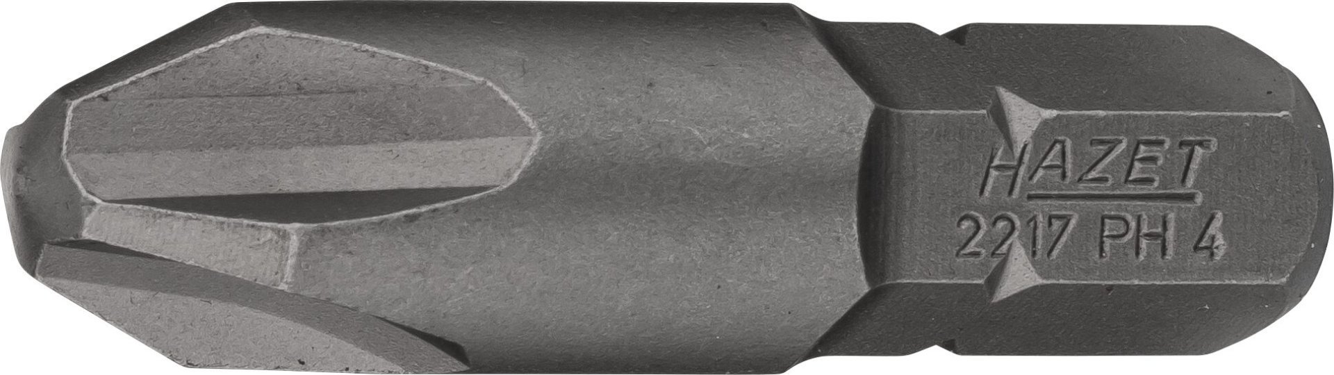 HAZET Bit 2217-PH4 ∙ 5/16 Zoll (8 mm) Sechskant massiv ∙ Kreuzschlitz Profil PH ∙ SW PH4 Produktbild img1 L