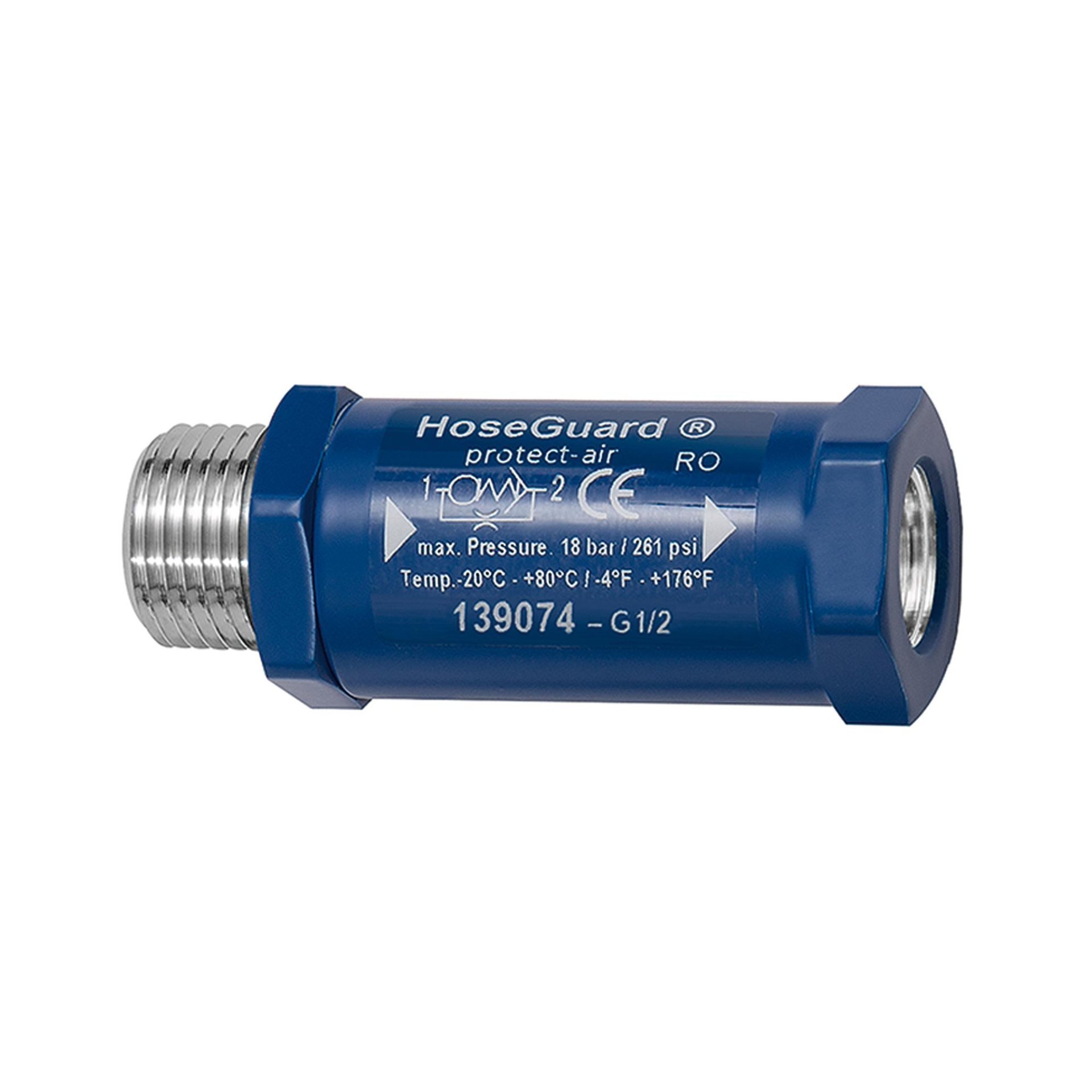 Schlauchbruchsicherung »Hose Guard«, Alu/Polyacetat, G 1/4 AG/IG Produktbild img1 L