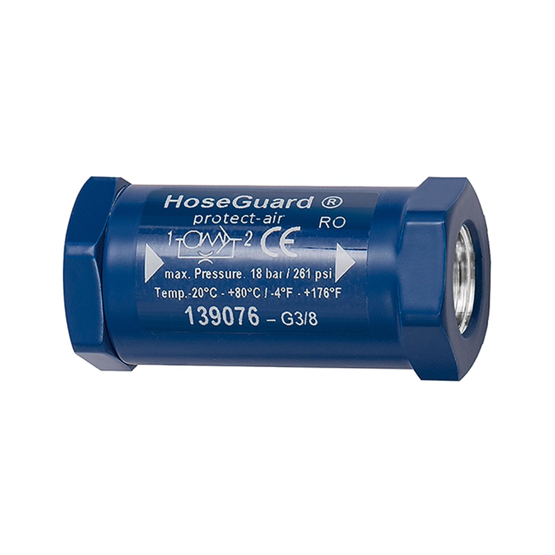Schlauchbruchsicherung »Hose Guard«, Alu / Alu, G 2 IG/IG Produktbild img1 L