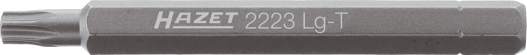 HAZET Bit 2223LG-T25 ∙ 1/4 Zoll (6,3 mm) Sechskant massiv ∙ Innen TORX® Profil ∙ SW T25 Produktbild img1 L