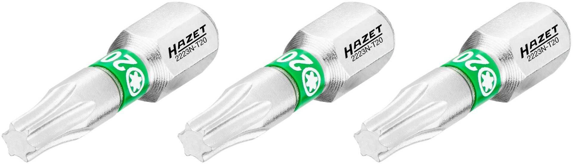 Bit 2223N-T20/3 ∙ 1/4 Zoll (6,3 mm) Sechskant massiv ∙ Innen TORX® Profil ∙ 3-teilig ∙ SW T20 Produktbild img1 L