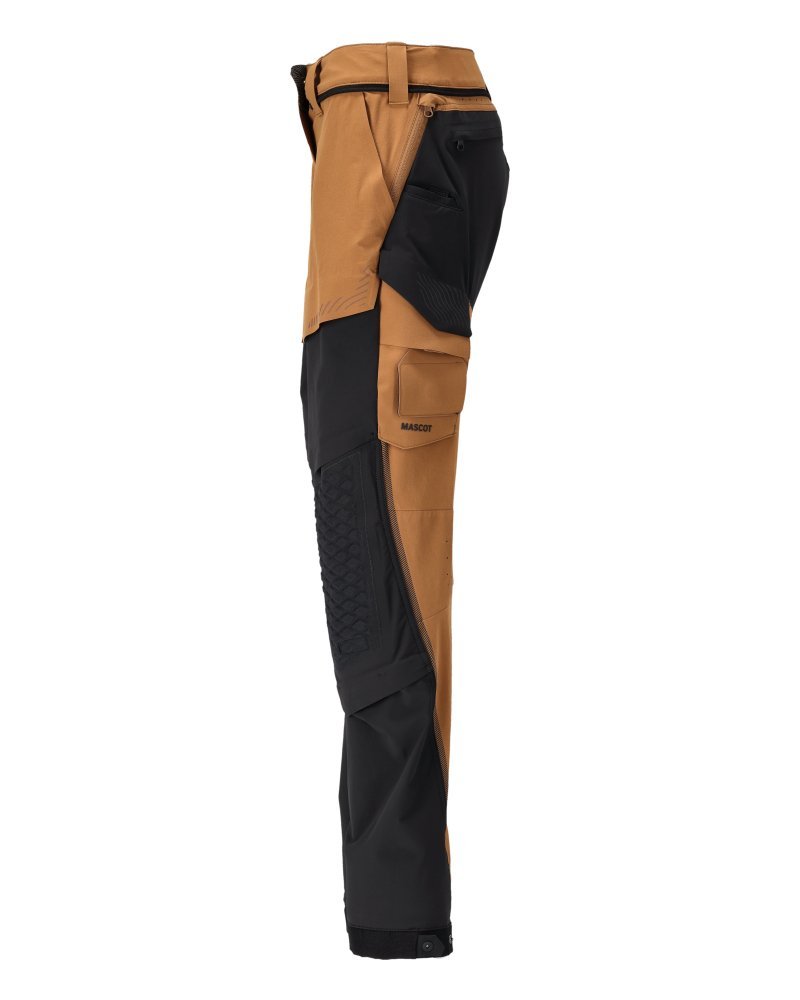 Hose mit Knietaschen, Damen Hose Größe 82C50, nussbraun/schwarz Produktbild img2 L