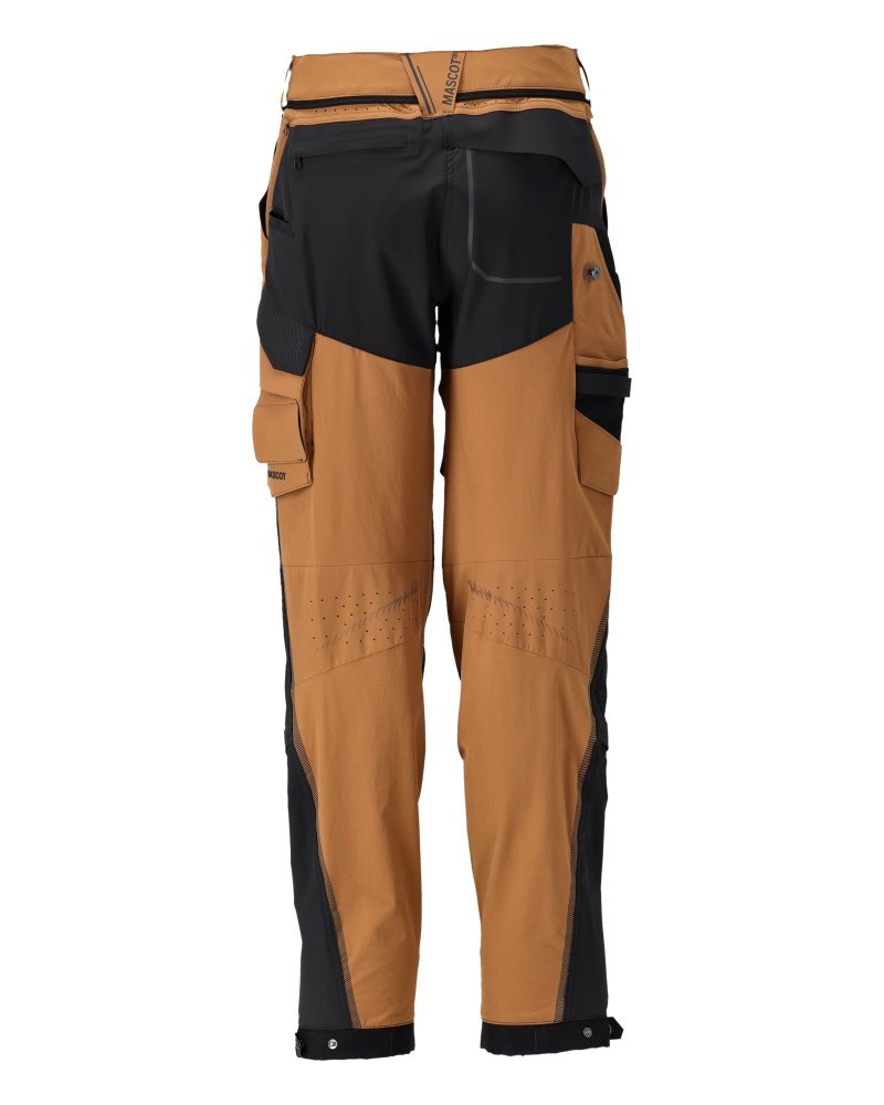 Hose mit Knietaschen, Damen Hose Größe 82C50, nussbraun/schwarz Produktbild img3 L