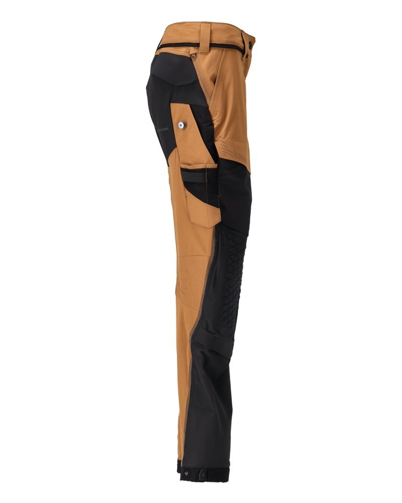 Hose mit Knietaschen, Damen Hose Größe 82C50, nussbraun/schwarz Produktbild img4 L