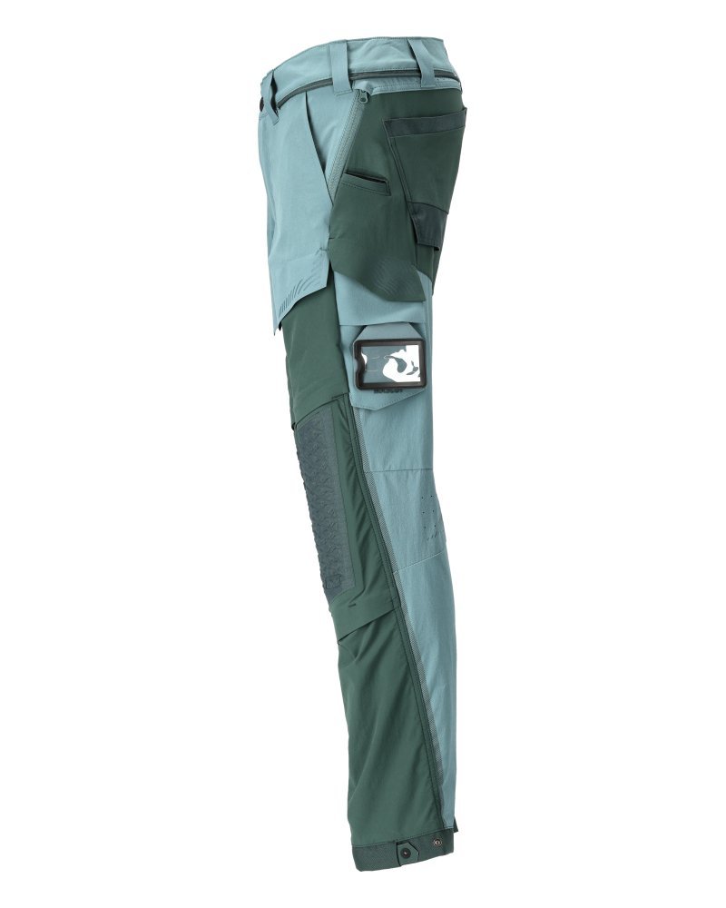 Hose, Knietaschen, Stretch, leicht Hose Größe 90C49, helles waldgrün/waldgrün Produktbild img2 L