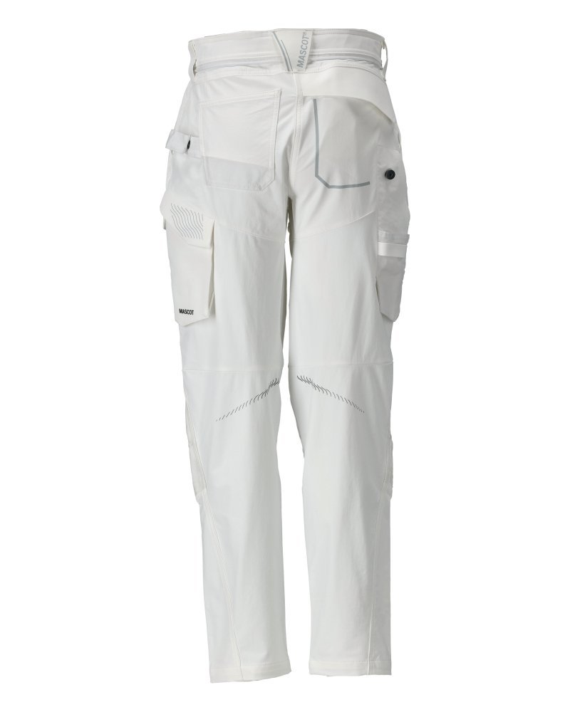 Hose mit Knietaschen, Damen Hose Größe 82C38, weiss Produktbild img3 L