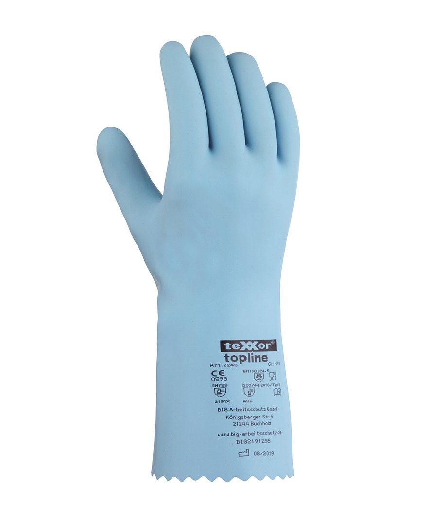 teXXor® topline Chemikalienschutz-Handschuh NATURLATEX Nr.: 2240 Gr.: 6 Produktbild img1 L