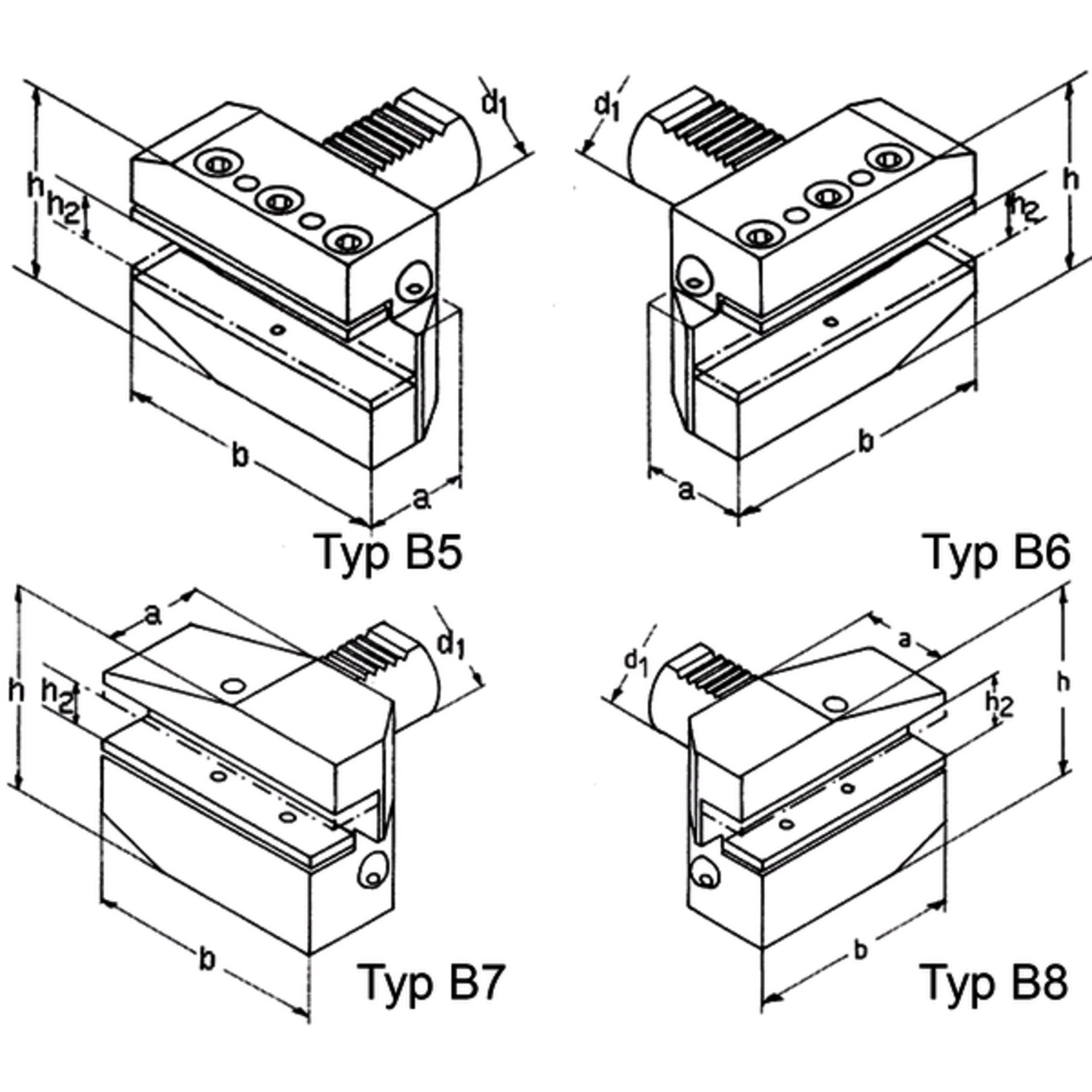 Radial-Werkzeughalter Typ B6 (links/lang) VDIB616 12x24 Produktbild img1 L