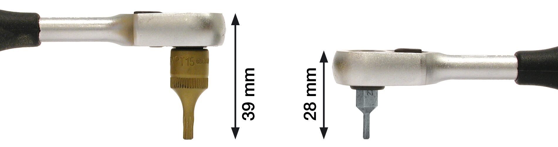 HAZET Umschaltknarre für Bits 2264-1 ∙ 5/16 Zoll (8 mm) Sechskant hohl ∙ Länge: 200 mm Produktbild img4 L
