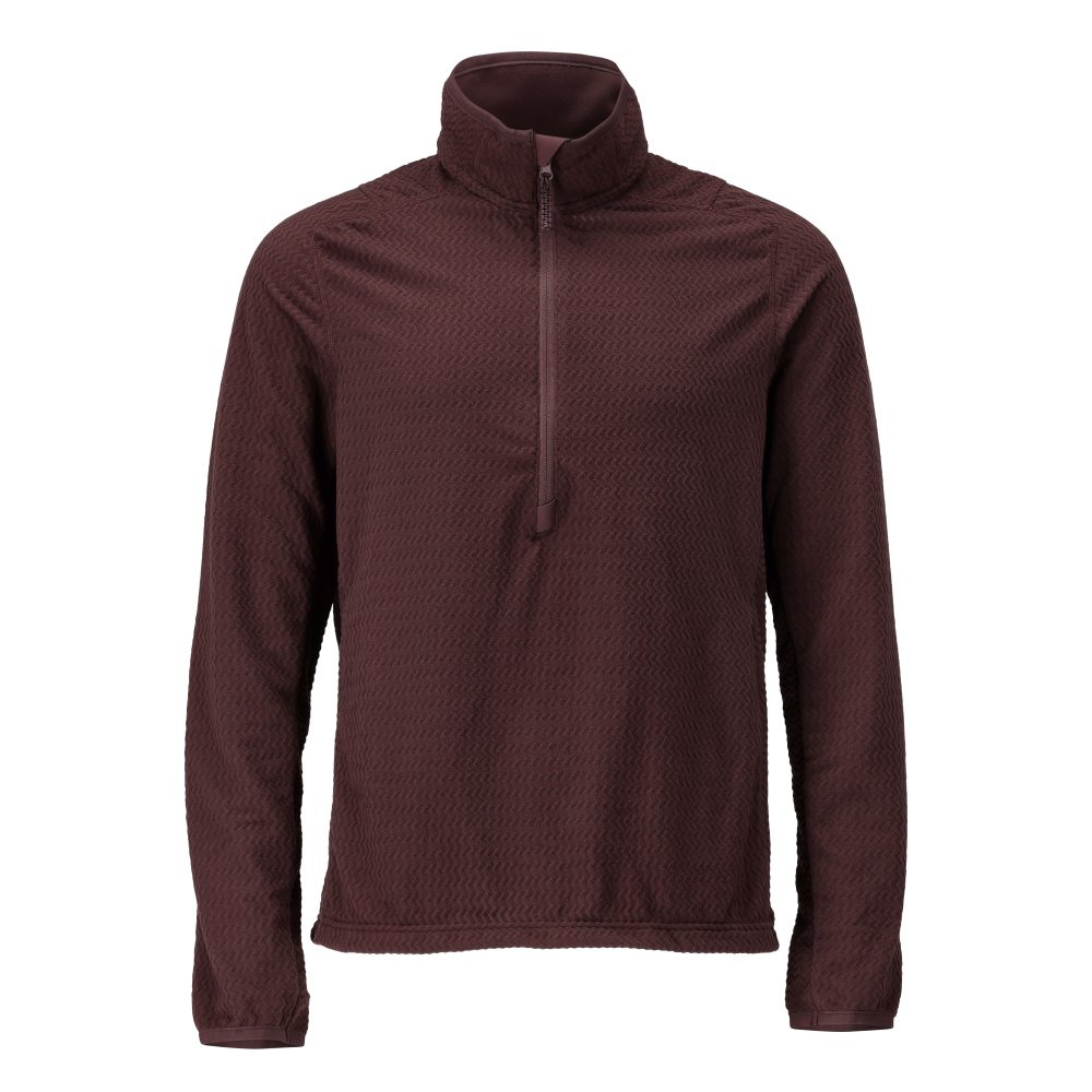Microfleece Pullover mit kurzum Zipper Microfleecejacke Größe XS, bordeaux Produktbild img1 L