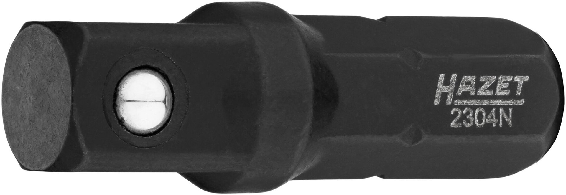 HAZET Adapter 2304N ∙ 1/4 Zoll (6,3 mm) Sechskant massiv ∙ 1/4 Zoll (6,3 mm) Vierkant massiv ∙ Länge: 25 mm Produktbild img1 L