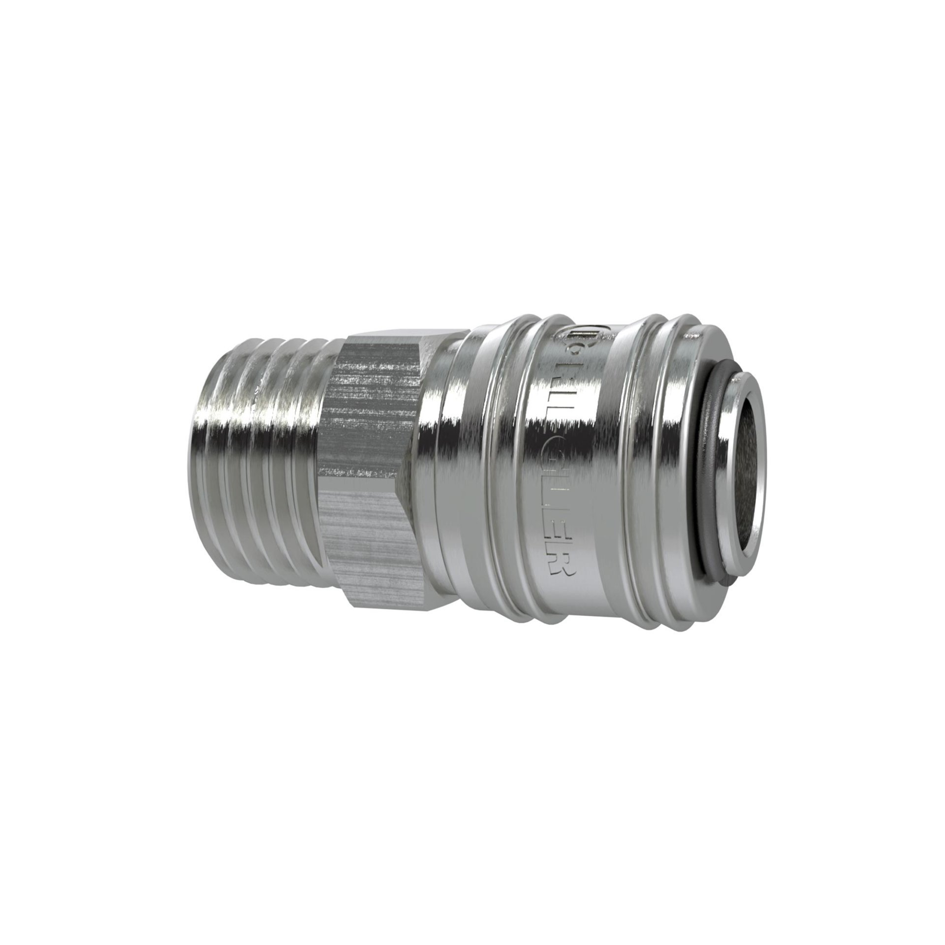 RIEGLER Schnellverschlusskupplung NW 7,2, Messing vernickelt, G 1/8 AG Produktbild img1 L