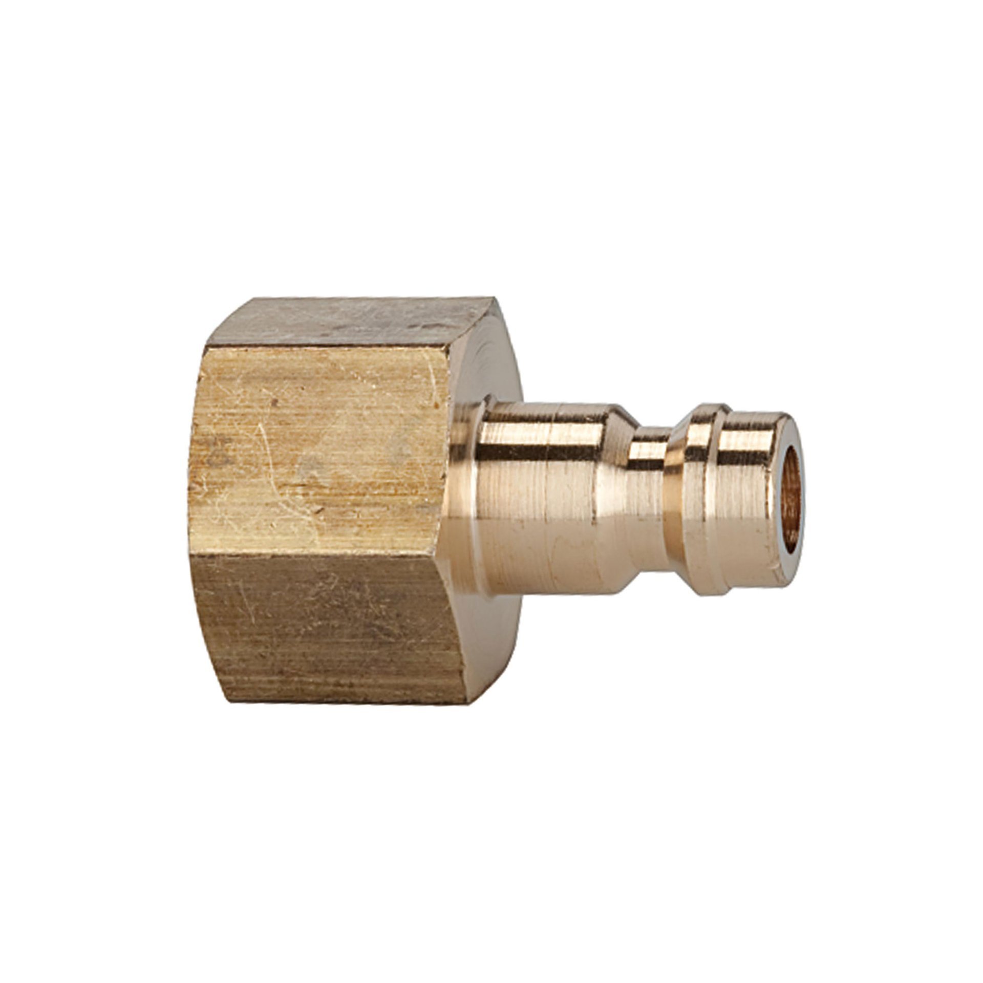 RIEGLER Nippel für Kupplungen NW 5, Messing blank, G 3/8 IG, SW 19 Produktbild img1 L