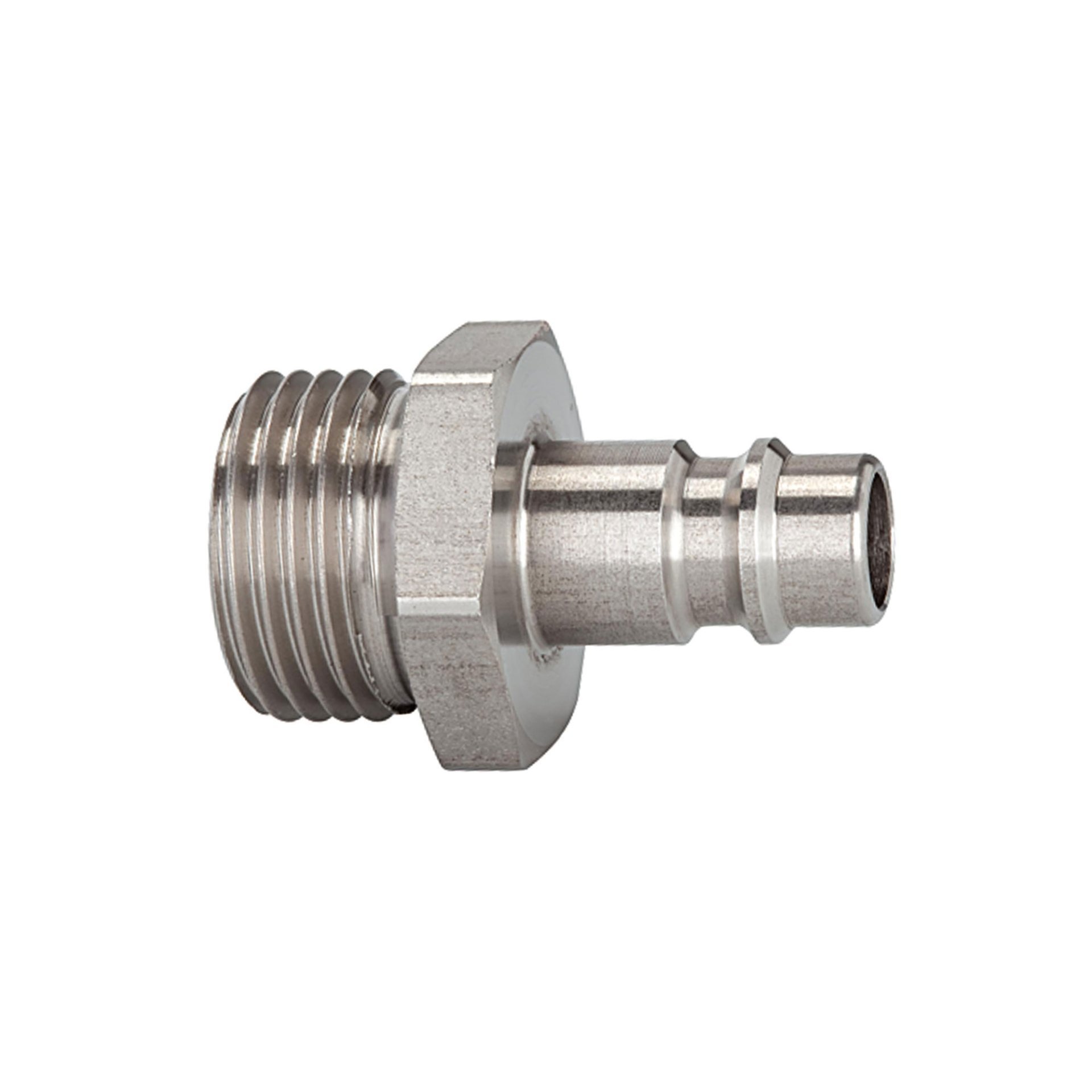 Nippel für Kuppl. NW 7,2-7,8, Edelstahl 1.4305, G 1/2 AG, max. 35 Produktbild img1 L