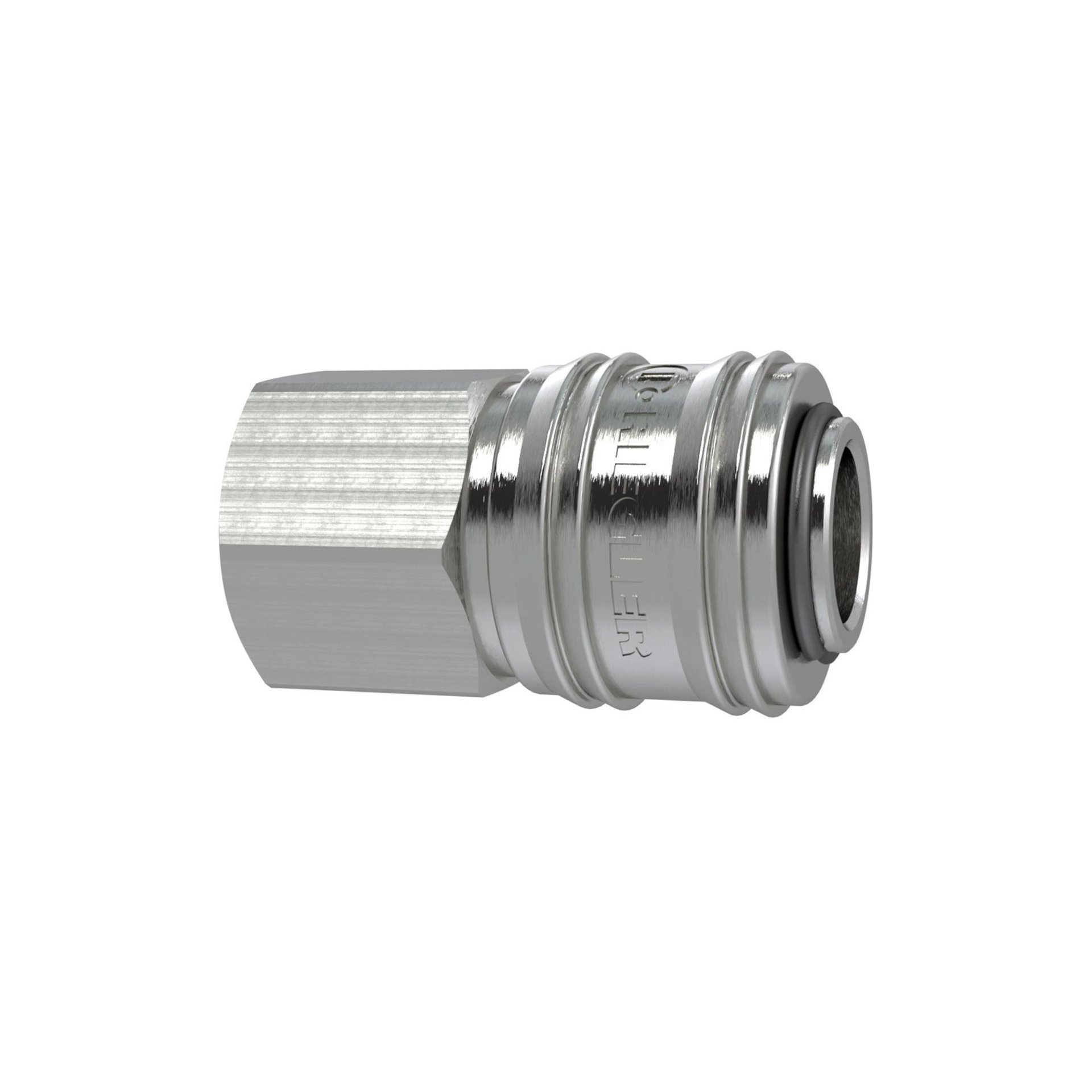 RIEGLER Schnellverschlusskupplung NW 7,2, Messing vernickelt, G 1/2 IG Produktbild img1 L