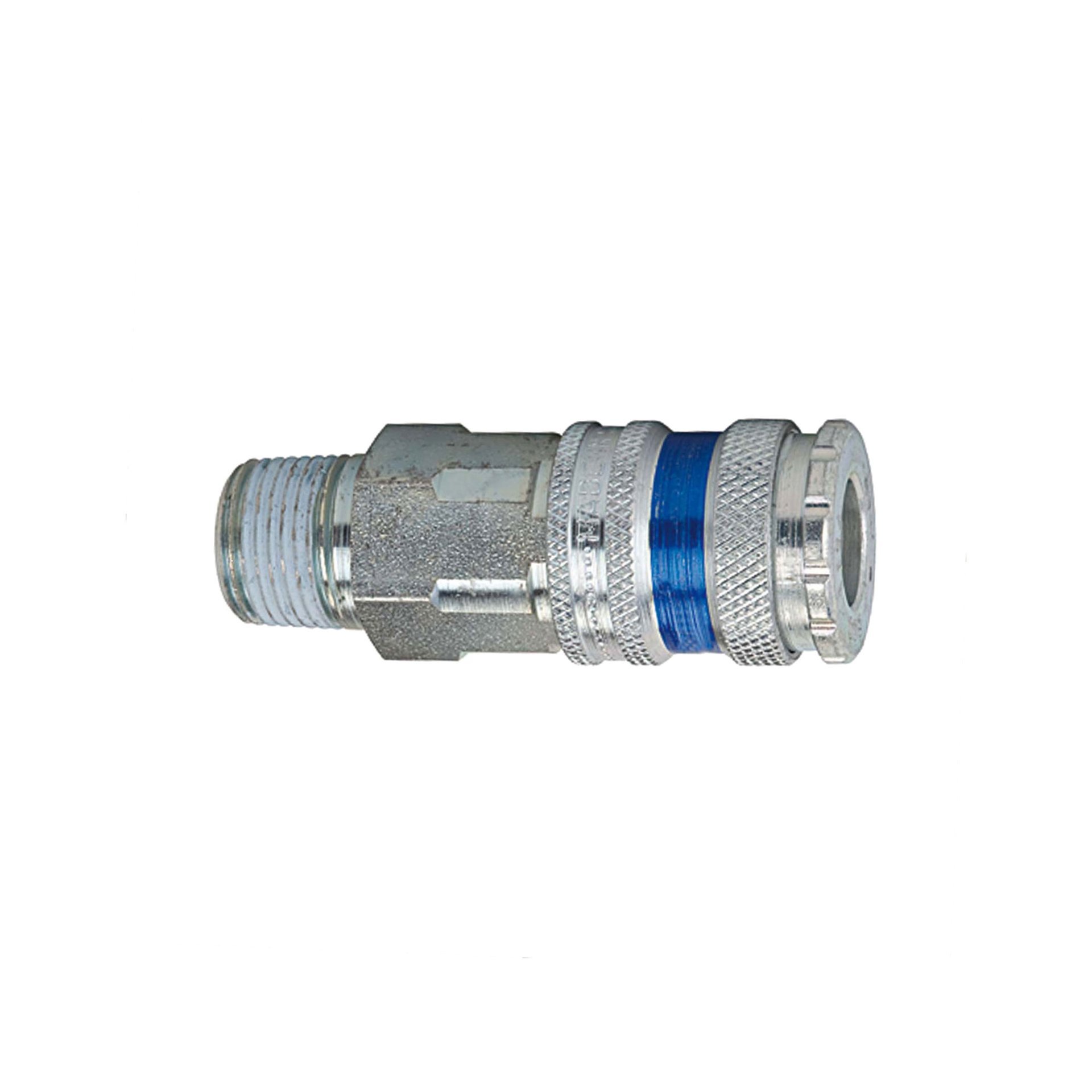 RIEGLER Schnellverschlusskupplung NW 7,6, Stahl/Messing verzinkt , R 1/4 AG Produktbild img1 L