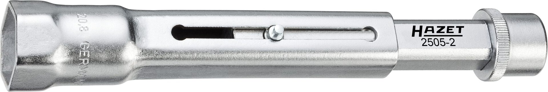 HAZET Zündkerzen Schlüssel 2505-2 ∙ 3/8 Zoll (10 mm) Vierkant hohl ∙ Außen Sechskant Profil ∙ SW 20,8 mm ∙ <sup>13</sup>⁄<sub>16</sub>″ Produktbild img1 L