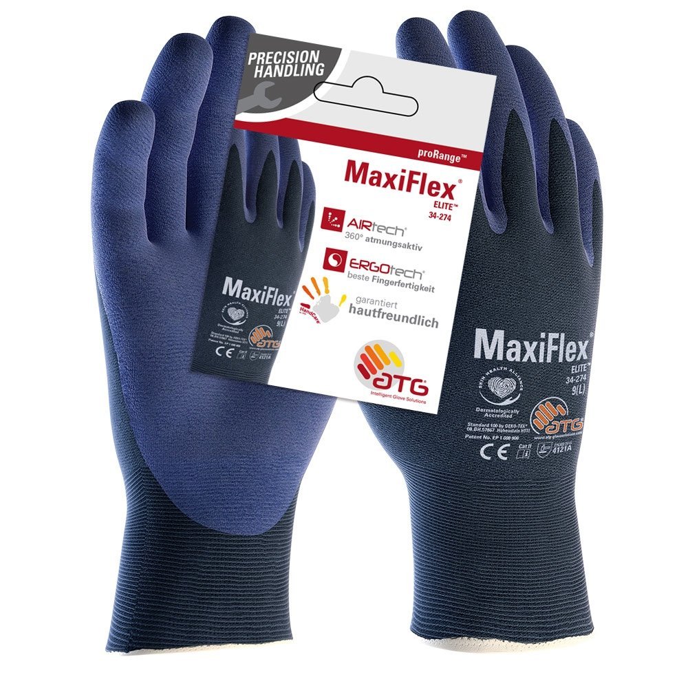 ATG MaxiFlex® Elite™ Nylon-Strickhandschuhe (34-274 HCT), SB-Verpackung Typ: 2573 Produktbild img1 L