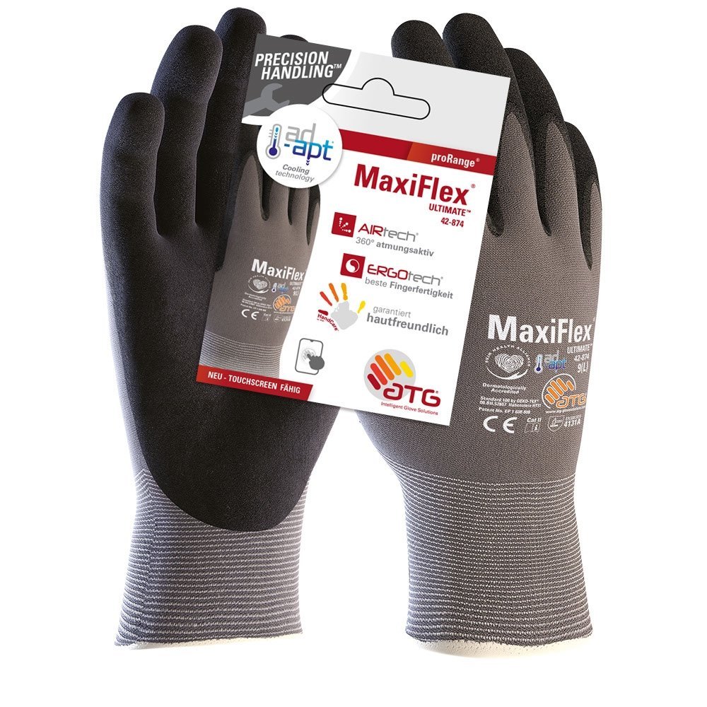 ATG MaxiFlex® Ultimate™ AD-APT® Nylon-Strickhandschuh (42-874 HCT), SB-Verpackung Typ: 2575 Produktbild img1 L