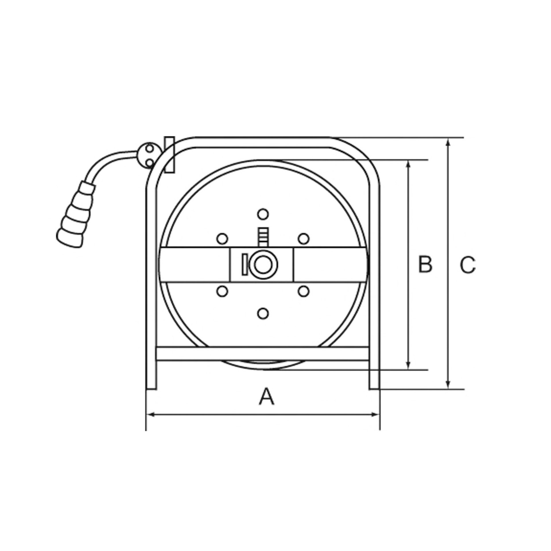 RIEGLER Schlauchaufroller, mobiler Einsatz, PU-Schl. ø 12x8, G 3/8, 50 m Produktbild img2 L