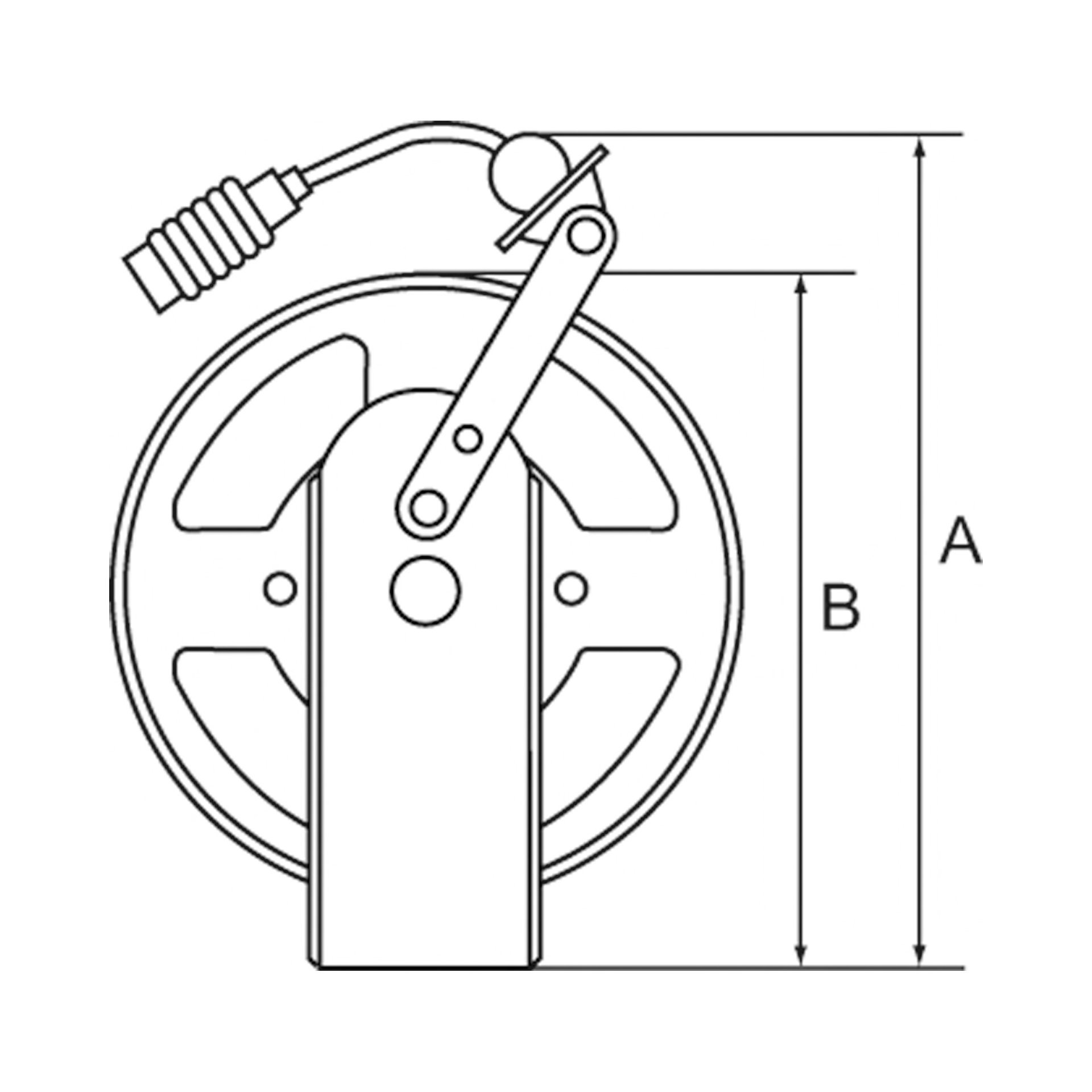 RIEGLER Schlauchaufroller, Druckluft/Wasser, PU-Schl. ø10x6,5, Länge 10 m Produktbild img2 L
