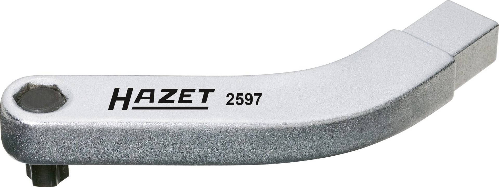 HAZET Türscharnier-Einsteckwerkzeug ∙ gebogener Bithalter 2597 ∙ 9 x 12 mm Einsteck-Vierkant massiv ∙ Innen TORX® Profil, 5/16 Zoll (8 mm) Sechskant hohl ∙ SW T45 Produktbild img1 L