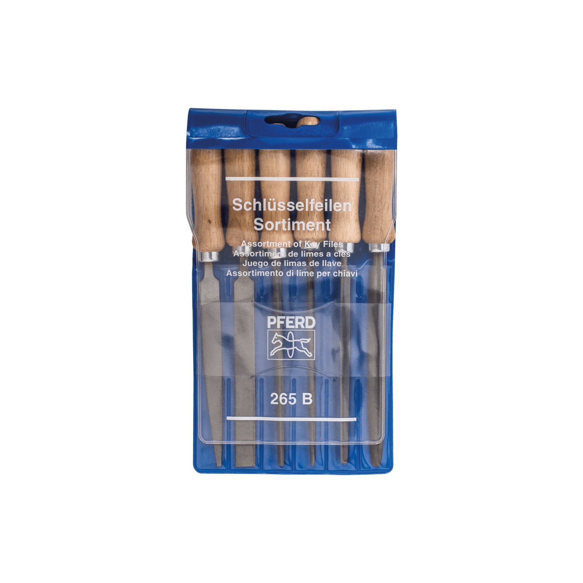 Schlüsselfeilen-Set mit Holzheft 6-tlg. 100mm Hieb 2 für filigrane Feilarbeiten (265 B) Produktbild img1 L