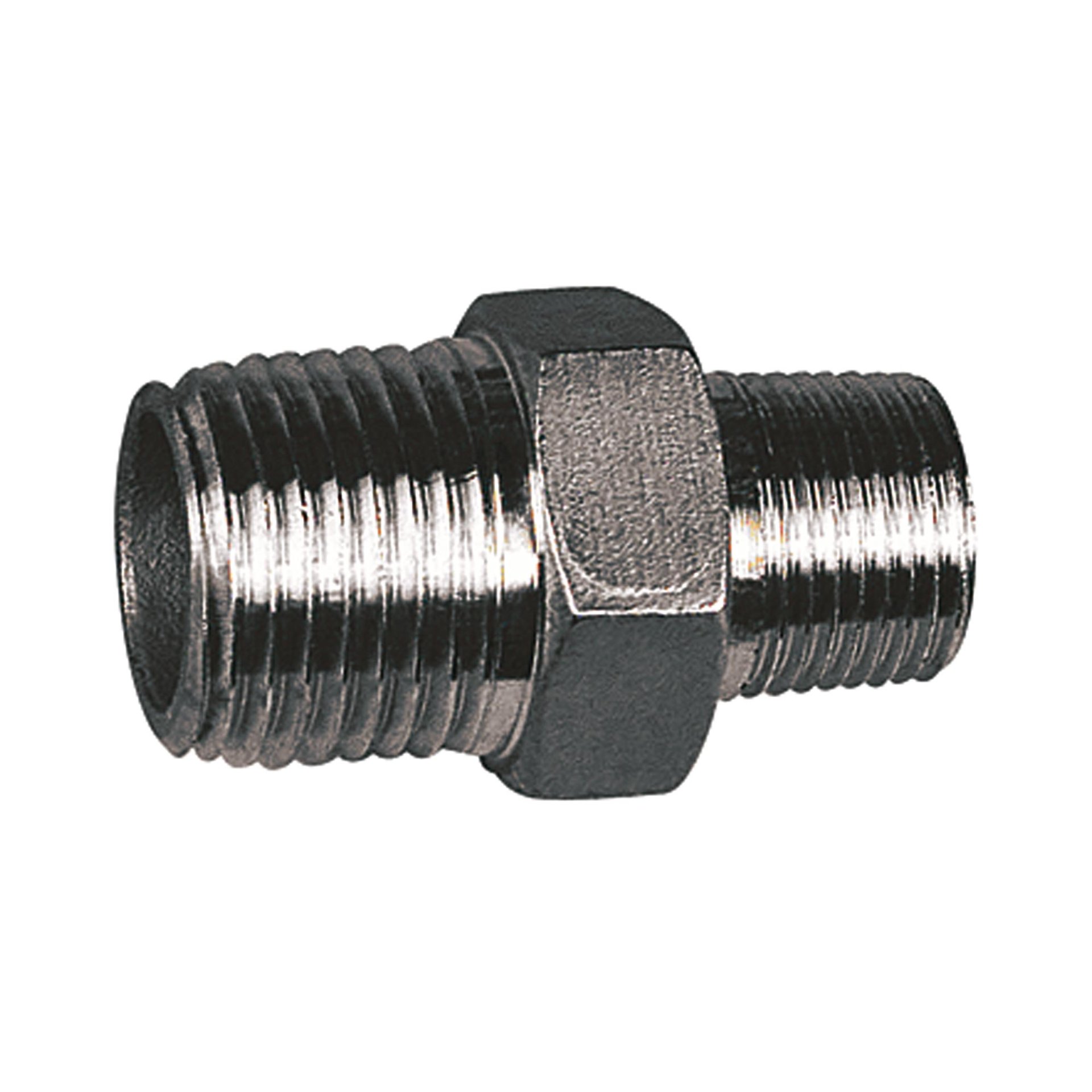 Doppelgewindenippel, red., 6-kant, G 2 a., G 1 a., ES 1.4408 Produktbild img1 L