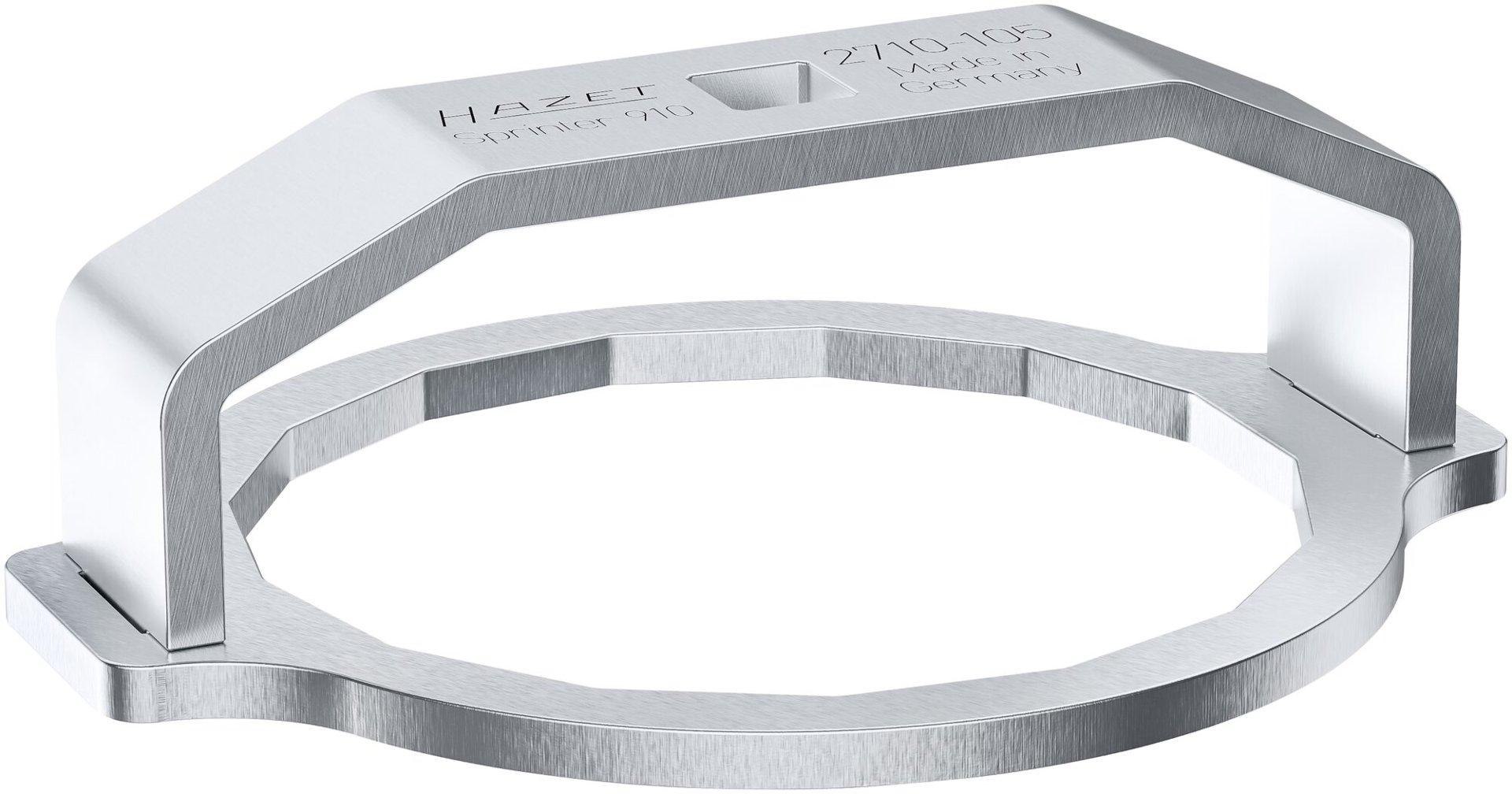 HAZET Federbein-Befestigungsmutter Werkzeug 2710-105 ∙ 1/2 Zoll (12,5 mm) Vierkant hohl ∙ Außen 16-kant Profil ∙ SW 106 mm Produktbild img1 L