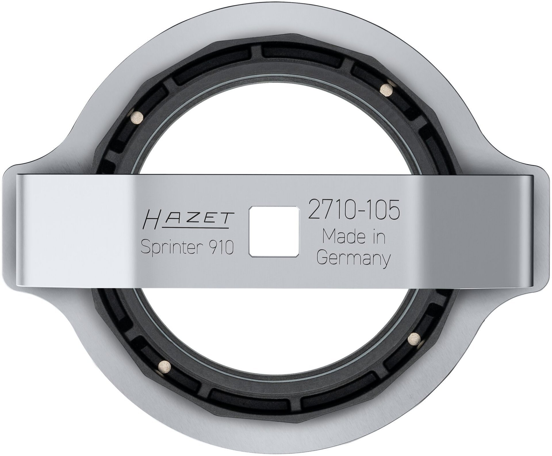 HAZET Federbein-Befestigungsmutter Werkzeug 2710-105 ∙ 1/2 Zoll (12,5 mm) Vierkant hohl ∙ Außen 16-kant Profil ∙ SW 106 mm Produktbild img3 L