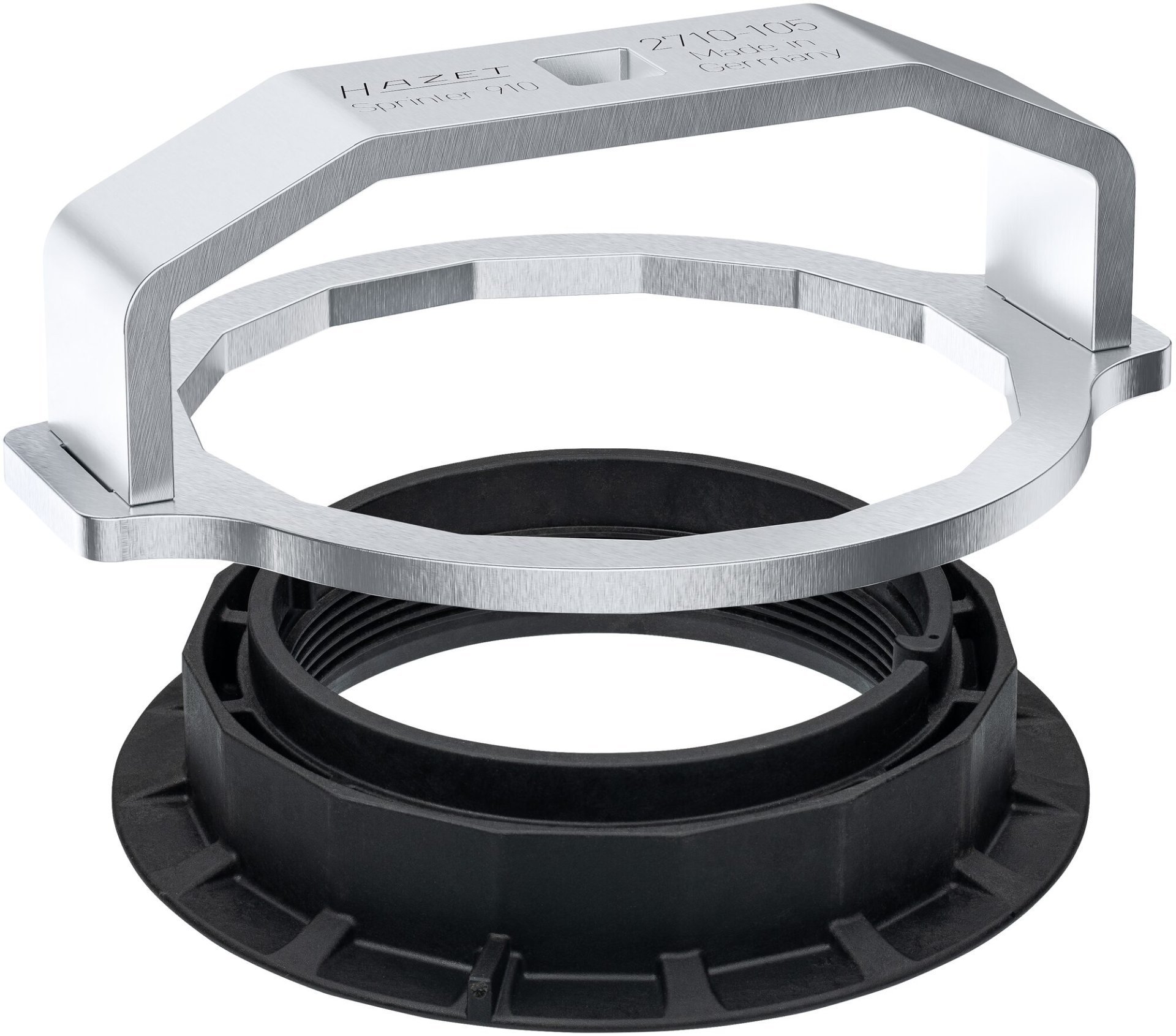 HAZET Federbein-Befestigungsmutter Werkzeug 2710-105 ∙ 1/2 Zoll (12,5 mm) Vierkant hohl ∙ Außen 16-kant Profil ∙ SW 106 mm Produktbild img4 L