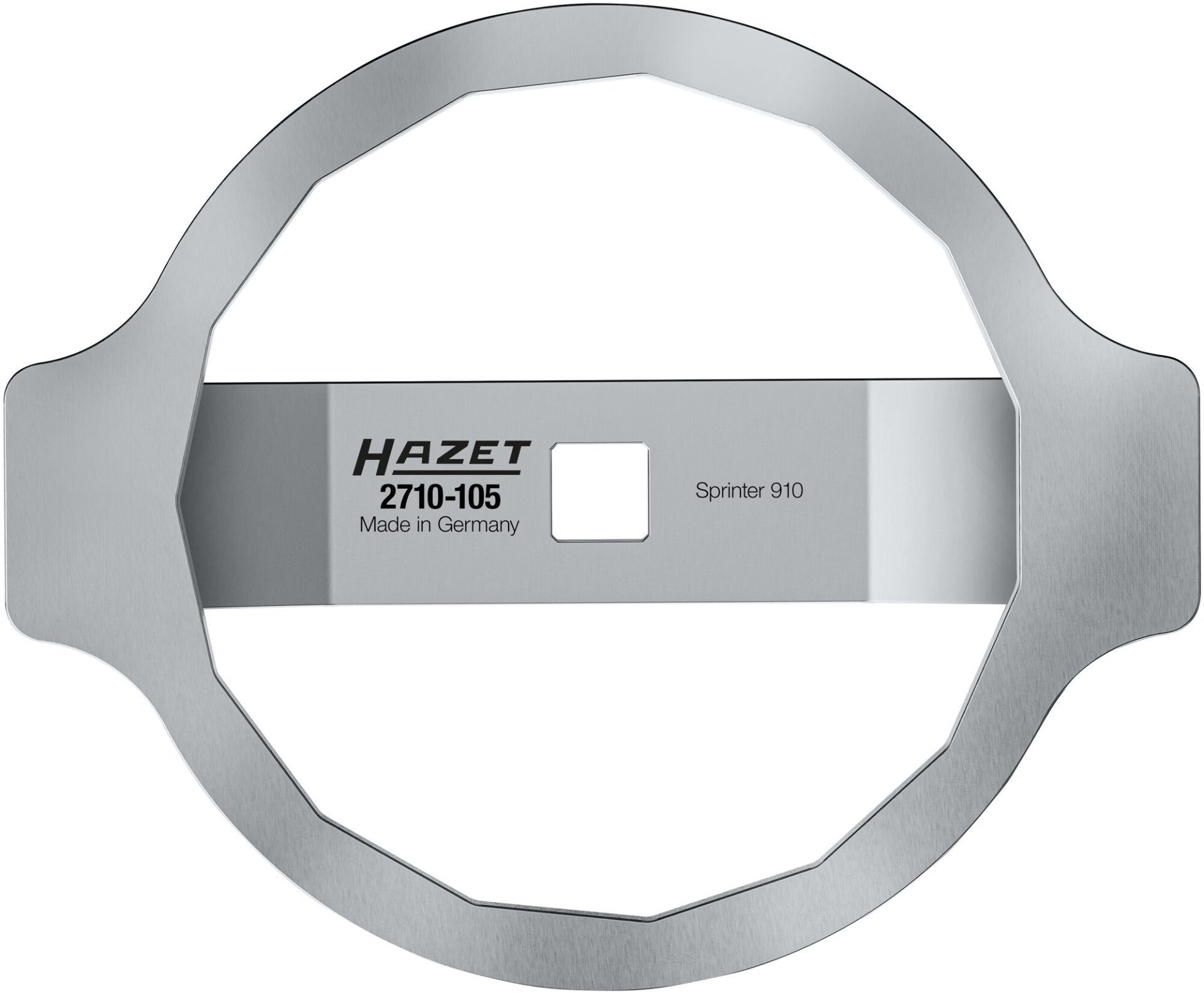 HAZET Federbein-Befestigungsmutter Werkzeug 2710-105 ∙ 1/2 Zoll (12,5 mm) Vierkant hohl ∙ Außen 16-kant Profil ∙ SW 106 mm Produktbild img9 L