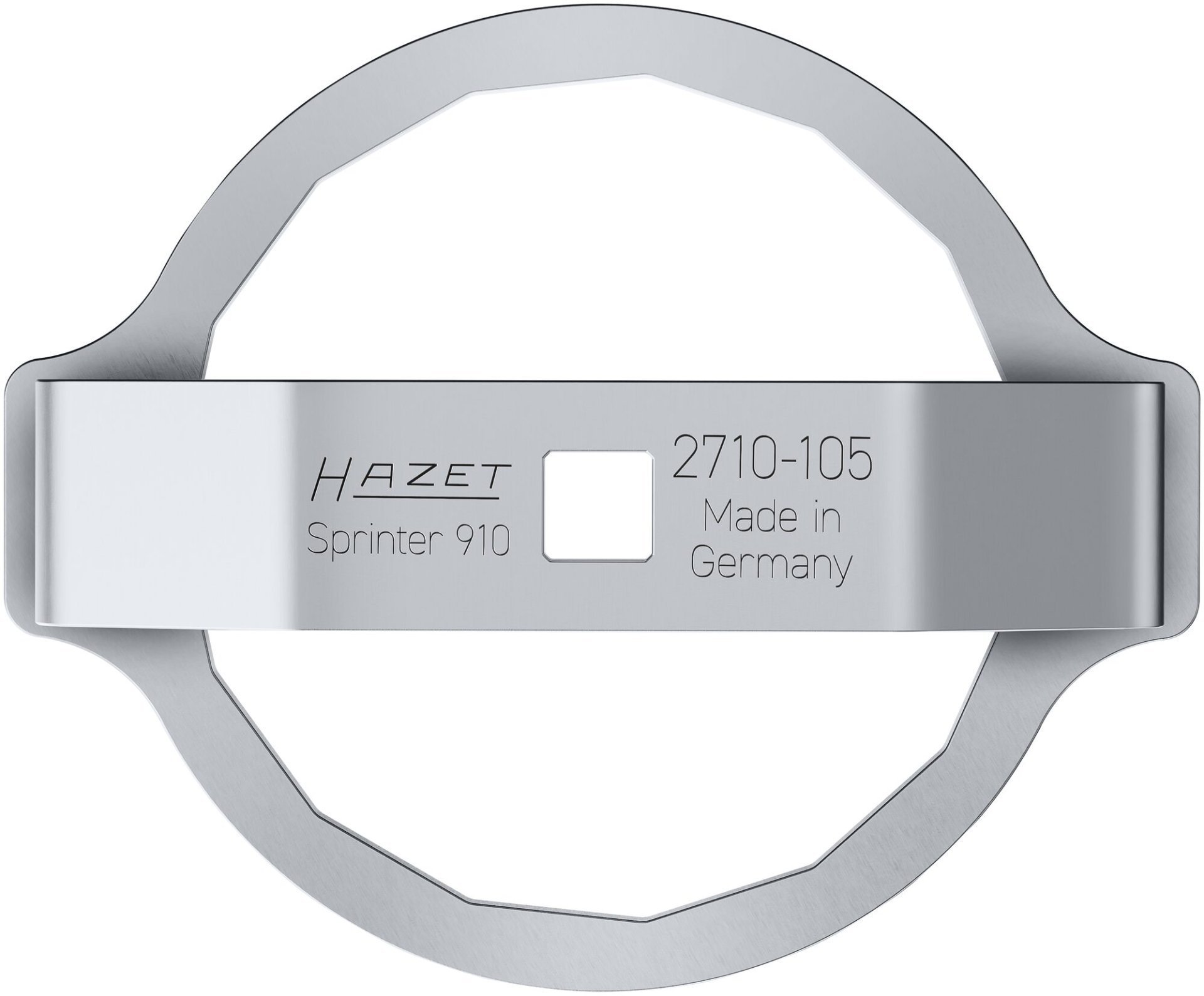 HAZET Federbein-Befestigungsmutter Werkzeug 2710-105 ∙ 1/2 Zoll (12,5 mm) Vierkant hohl ∙ Außen 16-kant Profil ∙ SW 106 mm Produktbild img10 L