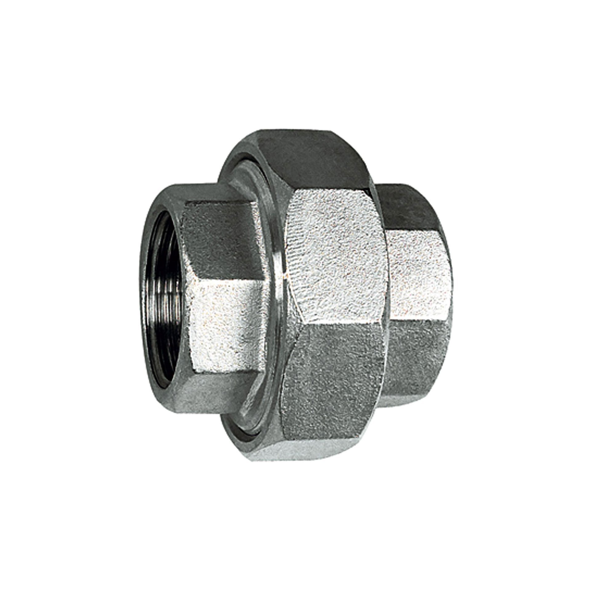 RIEGLER Lösbare Doppelgewindenippel, flach dichtend, G 2 i., ES 1.4408 Produktbild img1 L