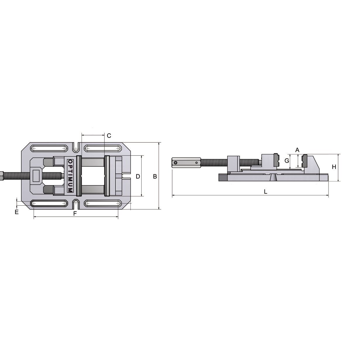 Maschinenschraubstock Optimum BSI 100 Produktbild img2 L