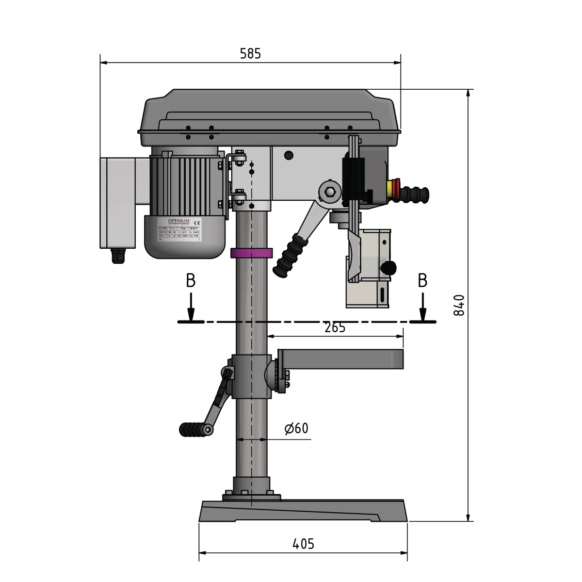 Optimum Tischbohrmaschine OPTIdrill D 17Pro Produktbild img6 L